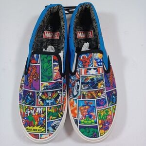 Marvel Mens Super Hero Ground Up Captain America Hulk Slip On Casual Shoes 11.5